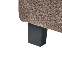 Beliani Bed Without Headboard Boucle Roanne 160 X 200 Cm (Eu King Size) Taupe - thumbnail 8