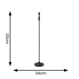 Valuelights Maggie Black Metal Candlestick Slim Floor Lamp Base - thumbnail 4