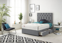 Somnior Beds Somnior Premier Plush Charcoal 4Ft6 Memory Foam Divan Bed With 2 Drawers, Mattress & Headboard - Double - thumbnail 3