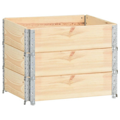Berkfield Raised Beds 3 Pcs 60X80 Cm Solid Pine Wood (310049) - image 1