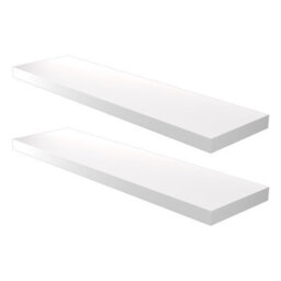2 Pack Of Floating Shelves White Matte 90 X 24Cm (03193X2)