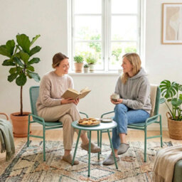 Outsunny Rattan Bistro Set With 2 Chairs & Round Table For Patio, Green - thumbnail 9