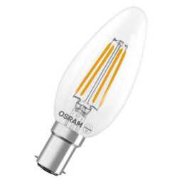 Osram Led Lamp Star Light Bulb Candle Shape B40 Filament B15D Clear 6 Pack - thumbnail 1