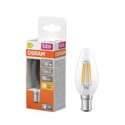 Osram Led Lamp Star Light Bulb Candle Shape B40 Filament B15D Clear 6 Pack - thumbnail 3