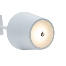Happy Homewares Tall White Rechargeable Touch Dimmable Table Lamp With Metal Shade - thumbnail 4