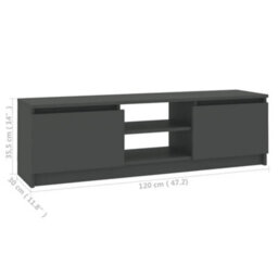 Berkfield Tv Cabinet Grey 120X30X35.5 Cm Engineered Wood - thumbnail 9
