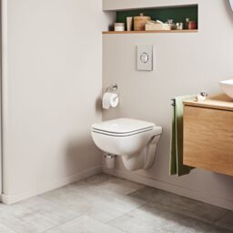 Grohe Start Polished Chrome Effect Wall-Mounted Toilet Roll Holder (H)119mm (W)118mm - thumbnail 3