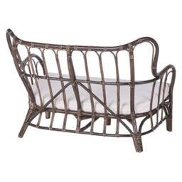 Beliani Garden Lounge Set With Table 4 Seater Brindisi Rattan Dark Brown - thumbnail 7