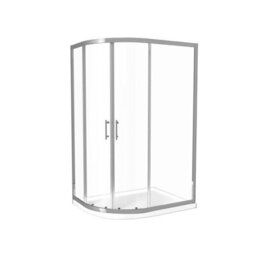 Nes Home Lh 1200 X 900mm Chrome Framed Offset Quadrant Shower Enclosure  & Tray - thumbnail 4