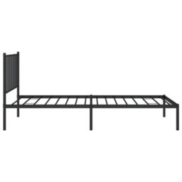 Walplus Metal Bed Frame Without Mattress With Headboard Black 90X200Cm - thumbnail 6
