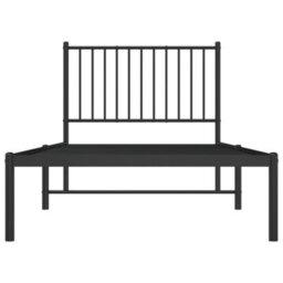 Walplus Metal Bed Frame Without Mattress With Headboard Black 90X200Cm - thumbnail 5