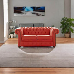 Chesterfield 2 Seater Shelly Horizon Leather Sofa Settee Bespoke In Classic Style - thumbnail 2