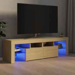 Berkfield Tv Cabinet With Led Lights Sonoma Oak 140X36.5X40 Cm - thumbnail 1