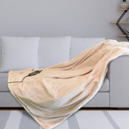 Schallen Luxury Waffle Soft Heated Warm Throw Over Blanket With Timer & 10 Heat Settings - Waffle Neutral - thumbnail 4