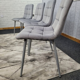 Dining Chairs Set Of 4 Grey Tufted Chairs Velvet Chairs Seats Kosy Koala - thumbnail 4