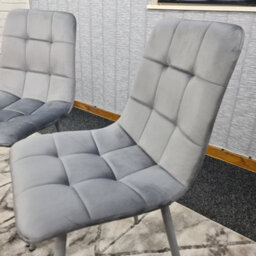 Dining Chairs Set Of 4 Grey Tufted Chairs Velvet Chairs Seats Kosy Koala - thumbnail 8
