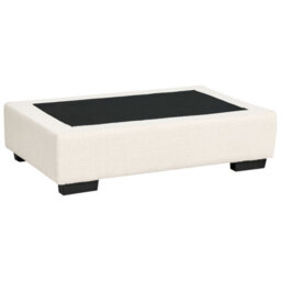 Wyld And Coco Light Beige Polyester Boucle Rectangular Ottoman Footstool W94 X D65 X H45Cm - thumbnail 6
