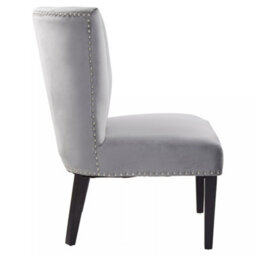 Orsina Interiors By Premiers Velvet Dining Chair, Dining Room Accent Chair, Velvet Upholstered Wing Chair With Wooden Legs - thumbnail 3