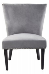 Orsina Interiors By Premiers Velvet Dining Chair, Dining Room Accent Chair, Velvet Upholstered Wing Chair With Wooden Legs - thumbnail 2