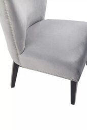 Orsina Interiors By Premiers Velvet Dining Chair, Dining Room Accent Chair, Velvet Upholstered Wing Chair With Wooden Legs - thumbnail 7