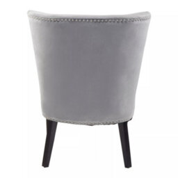 Orsina Interiors By Premiers Velvet Dining Chair, Dining Room Accent Chair, Velvet Upholstered Wing Chair With Wooden Legs - thumbnail 4