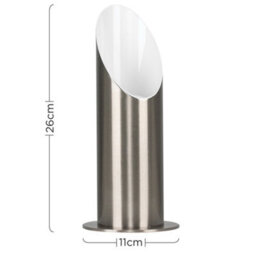 Valuelights Brushed Chrome Table/floor Standing Uplighter Wall Wash Lamp - Warm White Bulb Included - thumbnail 7
