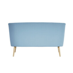 LPD Beau 2 Seater Sofa - Cornflower Blue Upholstery & Blonde Wood Frame - thumbnail 4
