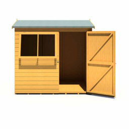Shire Lewis 7 X 5 Feet Single Door Reverse Apex Style C Shed - L147.3 X W208.2 X H187 Cm - thumbnail 3