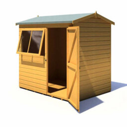 Shire Lewis 7 X 5 Feet Single Door Reverse Apex Style C Shed - L147.3 X W208.2 X H187 Cm - thumbnail 4