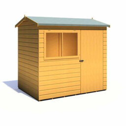 Shire Lewis 7 X 5 Feet Single Door Reverse Apex Style C Shed - L147.3 X W208.2 X H187 Cm - thumbnail 1