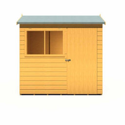 Shire Lewis 7 X 5 Feet Single Door Reverse Apex Style C Shed - L147.3 X W208.2 X H187 Cm - thumbnail 5
