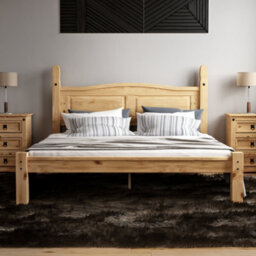 Lassic Vida Designs Corona 5Ft King Size Solid Wood Bed Frame Distressed Waxed Pine, Low Foot End, 200 X 150Cm - thumbnail 3