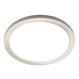 Litecraft Darly Satin Nickel 1 Lamp Modern Bathroom 24W Led Flush Ceiling Light - thumbnail 2