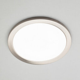 Litecraft Darly Satin Nickel 1 Lamp Modern Bathroom 24W Led Flush Ceiling Light - thumbnail 3