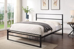 Hartfield Black Metal Small Double Bed Frame 4Ft - thumbnail 3