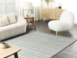 Beliani Rug Bademli Dark Green 140 X 200 Cm - thumbnail 2