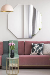 "Mirroroutlet Octa - All Glass Modern Bevelled Octagonal Wall Mirror 39"" X 39"" (100 X 100Cm)" - thumbnail 2