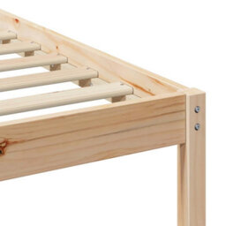 Berkfield Modern Bed Frame With Bedside Tables Brown Solid Pine Wood - thumbnail 8