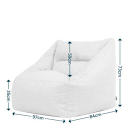icon Natalia Outdoor Woven Adults Bean Bag Armchair, Ready Filled Large Beanbag Sage Green - thumbnail 7