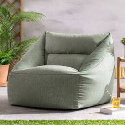icon Natalia Outdoor Woven Adults Bean Bag Armchair, Ready Filled Large Beanbag Sage Green - thumbnail 2