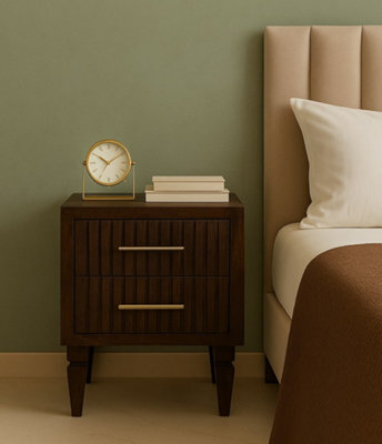 Artisan Furniture Solid Wood Belmont Nightstand With 2 Drawers - image 1