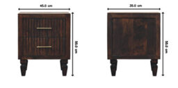 Artisan Furniture Solid Wood Belmont Nightstand With 2 Drawers - thumbnail 8
