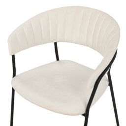 Beliani Set Of 2 Dining Chairs Mariposa Velvet Off-White - thumbnail 8