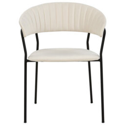 Beliani Set Of 2 Dining Chairs Mariposa Velvet Off-White - thumbnail 6