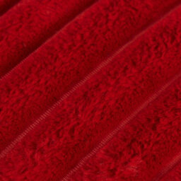 OHS 2 X Faux Fur Thick Rib Filled Cushion Covers, 45 X 45Cm - Red - thumbnail 7