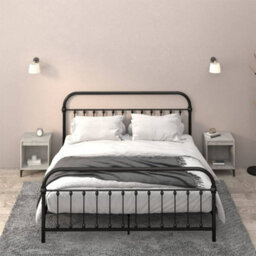 Berkfield Bedside Cabinets 2 Pcs Concrete Grey 40X35X50 Cm - thumbnail 1
