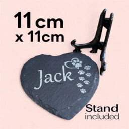 Dog Loss Pet Grave Stone Angel Slate Puppy Grief Markers Memorial Heart Plaque - thumbnail 2