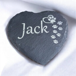 Dog Loss Pet Grave Stone Angel Slate Puppy Grief Markers Memorial Heart Plaque - thumbnail 3