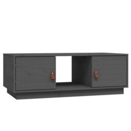 Berkfield Coffee Table Grey 100X50X35 Cm Solid Wood Pine - thumbnail 2