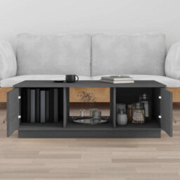 Berkfield Coffee Table Grey 100X50X35 Cm Solid Wood Pine - thumbnail 3